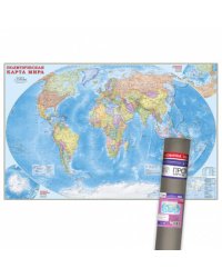 Карта 230х150 см. Мир политический. ЛАМ. Настенная в тубусе. М1:11,5 млн. ПРОкарта