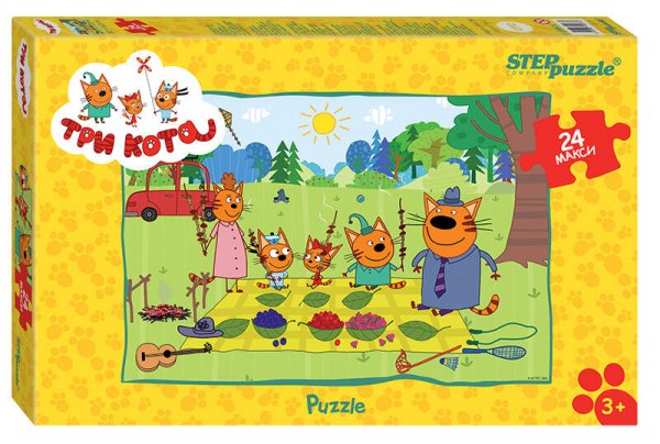 maxi 24 (STEPpazzle) Мозаика "puzzle" maxi 24 "Три кота" (АО "СТС")