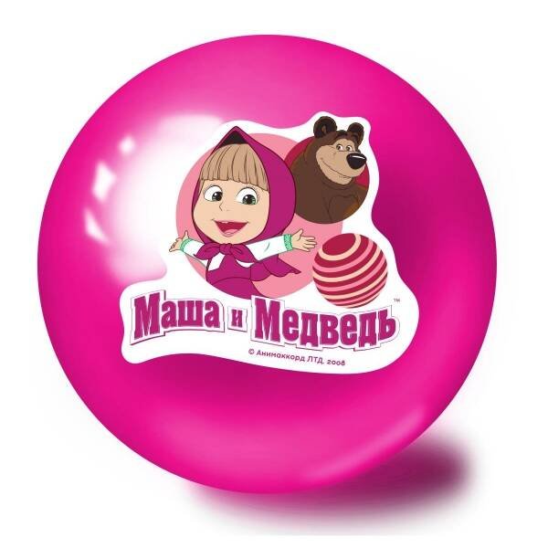 МЯЧИ (Умка) Мяч пвх 23 см Маша И МЕДВЕДЬ с наклейкой, в сетке ИГРАЕМ ВМЕСТЕ в кор.144шт