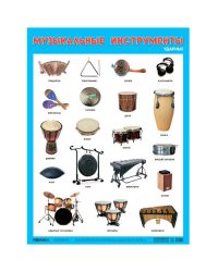Развивающие плакаты. Музыкальные инструменты. Ударные