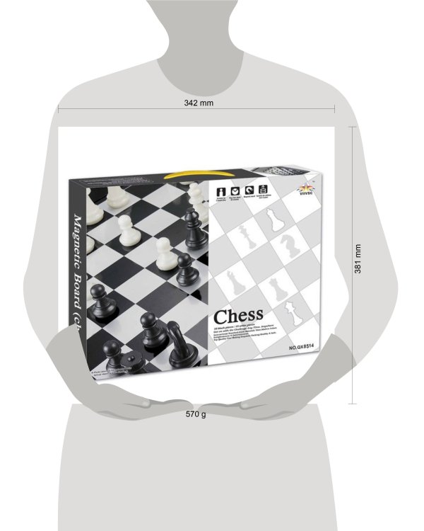 Игра настольная шахматы, в компл. игр. поле 26х26см., шахматы,кор.