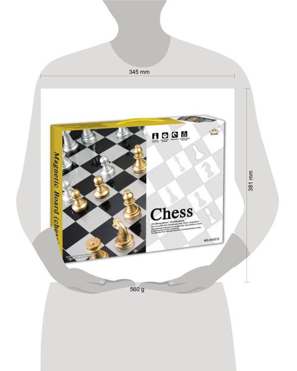 Игра настольная шахматы, в компл. игр. поле 26х26см., шахматы,кор.