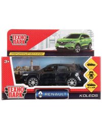Машина металл RENAULT KOLEOS, длина 12см, открыв. двери, инерц, черный, в кор.Технопарк в кор.2*36шт