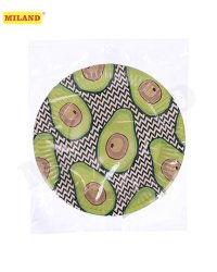 Тарелка бумажная Авокадо (17 см, 6 шт) флоупак ФЛ-7482