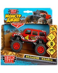 Машина металл свет-звук ДЖИП 13 см, двери, инерц, СПОРТ, кор. Технопарк в кор.2*24шт