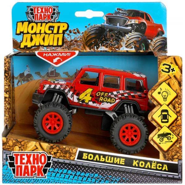 Машина металл свет-звук ДЖИП 13 см, двери, инерц, СПОРТ, кор. Технопарк в кор.2*24шт