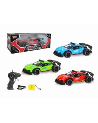 Машинка на р/у "Сверхскорость-1"(24см)(USB,акк.3,6 V,цвет микс,в коробке) (Арт. M1232-1C)