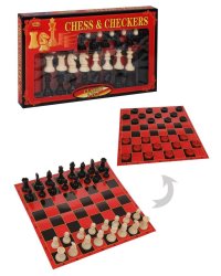 НИ 2 в1 Шахматы, шашки, игр. поле 38х38см.