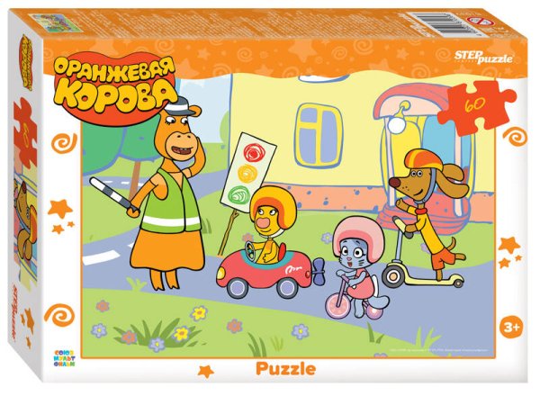 60 (STEPpazzle) Мозаика "puzzle" 60 "Оранжевая корова" (С/м)