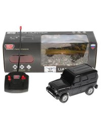 Машина р/у UAZ HUNTER 18 см, свет, черн, кор. Технопарк в кор.2*24шт