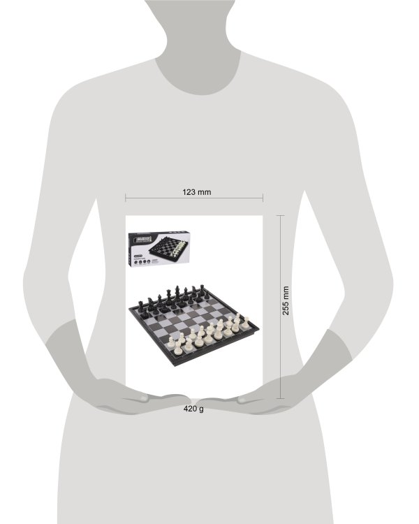 Игра настольная Шахматы магнитные, игр. поле 25 х 25см., кор.