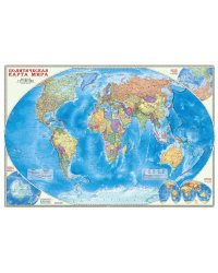 Карта 101х69 см. Мир Политический. ЛАМ. Настенная. М1:27,5 млн. ПРОкарта