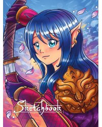 СКЕТЧБУК А5. АНИМЕ. ВОИН ВЕТРА (выб.лак)