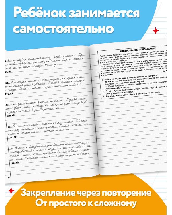 Дополнительное изображение книги «Чистописание и грамотность. Обучающие прописи»