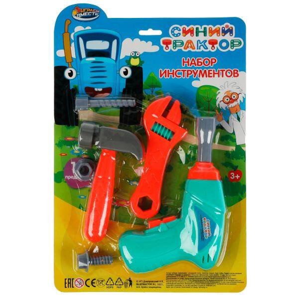 ИНСТРУМЕНТЫ (Умка) Набор инструментов СИНИЙ ТРАКТОР блист.22*33*6см ИГРАЕМ ВМЕСТЕ в кор.2*78шт