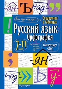 Справочник в таблицах. Русский язык.Орфография. 7-11 класс