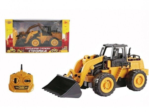 Грузовики, техника Р/У (Рыжий Кот) Радиоуправляемая машинка 25 см "ПОГРУЗЧИК С КОВШОМ" (4 напр., подвиж. мех.) Арт. M0385-1