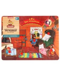Игрушка деревянная рамка-вкладыш "три медведя" ТМ "Буратино" в кор.200шт