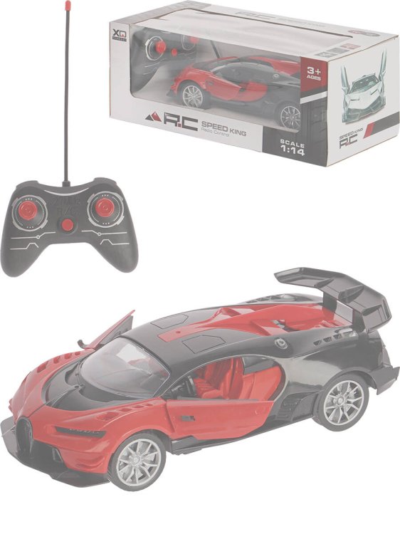 Машинка на р/у (28*12*8)"Гоночная"(бат.4шт.AA в компл.,в пульт 2шт.АА не в компл) (Арт. 2068669)