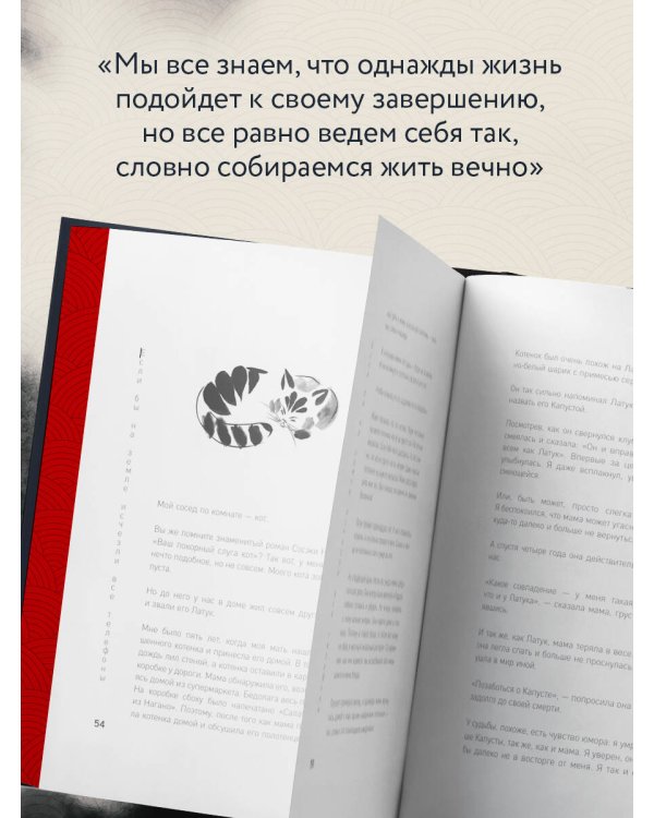 Если все кошки в мире исчезнут (имитация шнуровки, печать по обрезу)