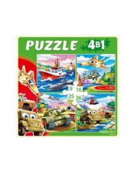 ПАЗЛЫ 4 в 1. ВОЕННЫЙ ТРАНСПОРТ (9,16, 25, 36 эл.) (Арт. П-6763)