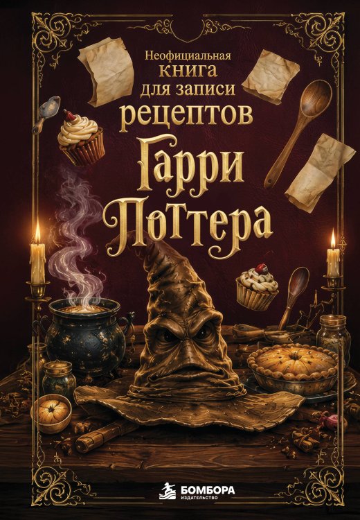 Обложка книги «Неофициальная книга для записи рецептов Гарри Поттера. Распределяющая шляпа», ISBN 9785042496806