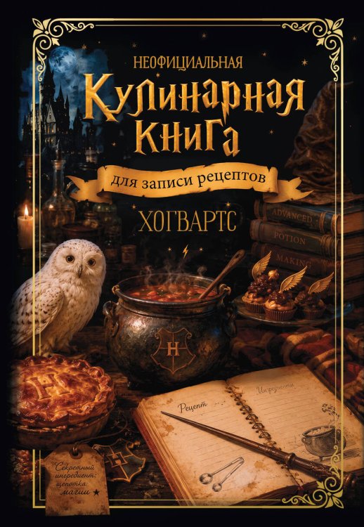 Обложка книги «Неофициальная кулинарная книга для записи рецептов. Хогвартс», ISBN 9785042496677