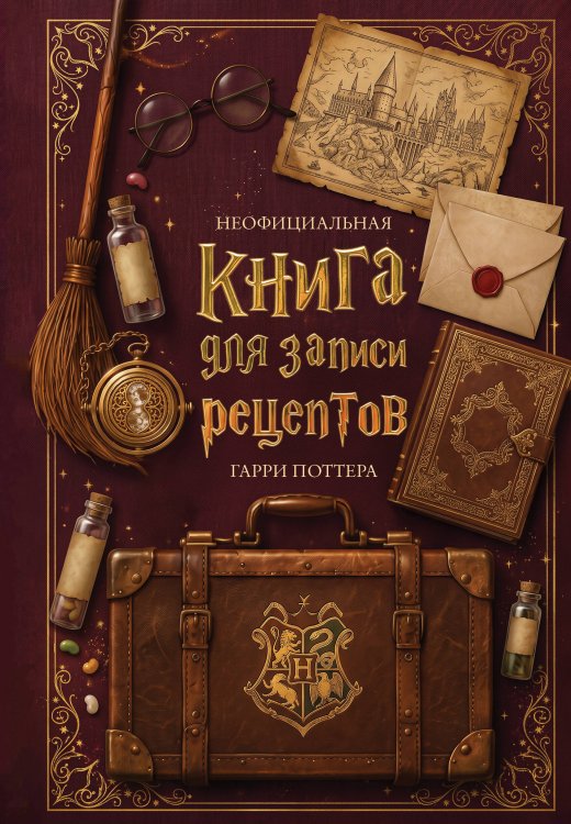 Обложка книги «Неофициальная книга для записи рецептов Гарри Поттера», ISBN 9785042496813