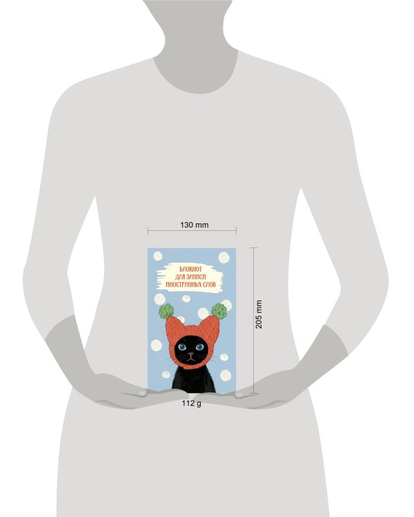 Дополнительное изображение книги «Блокнот для записи иностранных слов 84x108/32 (Кот в шапке)»
