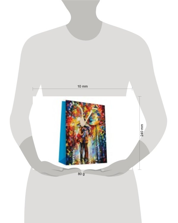 Пакеты подарочные. Пакет "Поцелуй под дождем" (1001S-SB)