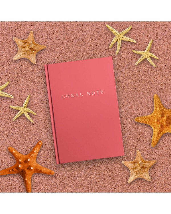 Coral Note. Блокнот с коралловыми страницами (твердый переплет)
