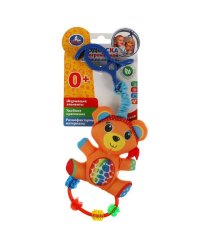 Текстильная игрушка погремушка мишка с мамой функционал Умка в кор.250шт