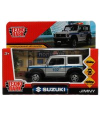Машина металл SUZUKI JIMNY ПОЛИЦИЯ 11,5 см, двер, баг, инер, сер, кор. Технопарк в кор.2*36шт