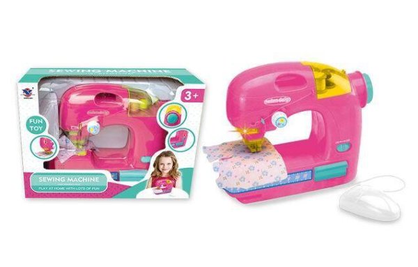 Игрушка пластиковая. ШВЕЙНАЯ МАШИНКА(24,5см*10см*21,5см, 2 предмета,свет,шить,в кор.) (Арт. 1941318)