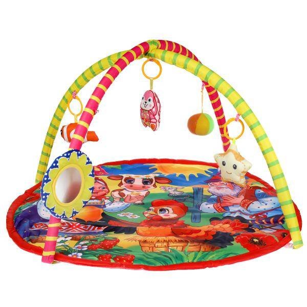 Развивающий коврик курочка ряба, 85*85 см, с игрушками на подвеске. Умка в кор.18шт