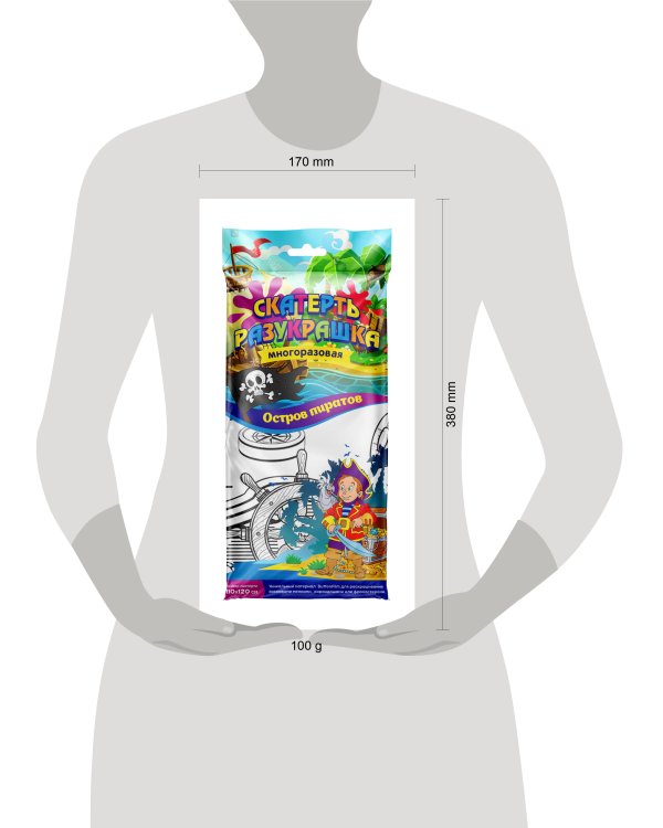 Скатерть ButtenFilm 1100х1200х0,060 60/1 белый Скатерть Остров пиратов