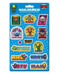 Brawl Stars Объемные наклейки Леон, Скуик, Спайк