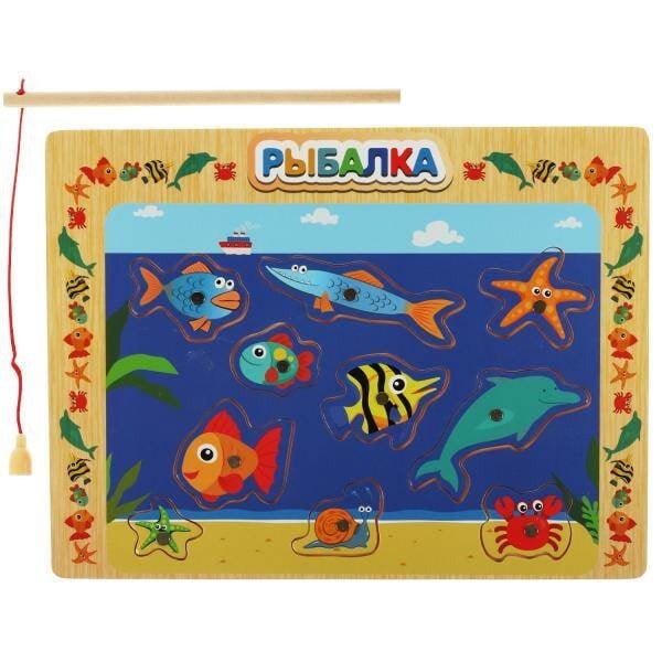 Игра "ловим" СИНИЙ ТРАКТОР 30*22,5 см, термопленка Буратино в кор.120шт