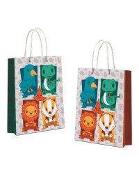 Harry Potter. Пакет подарочный большой (белый с гербами), 335*406*155 мм (чиби)