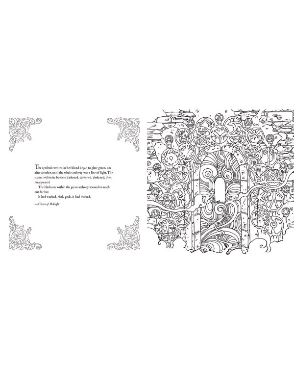 The Throne of Glass Colouring Book (Sarah Maas) Стеклянный трон Раскраска (Сара Маас) /Книги на английском языке