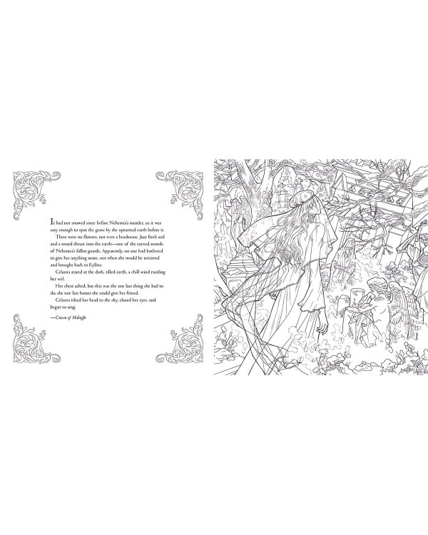 The Throne of Glass Colouring Book (Sarah Maas) Стеклянный трон Раскраска (Сара Маас) /Книги на английском языке