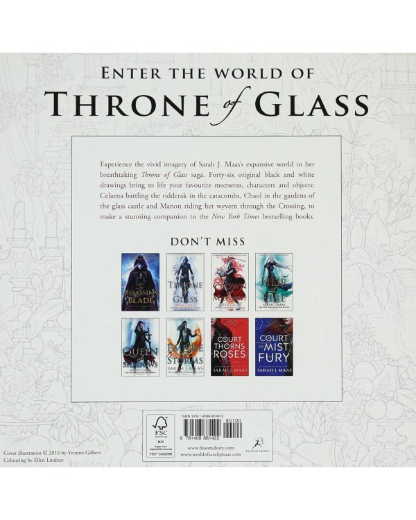 The Throne of Glass Colouring Book (Sarah Maas) Стеклянный трон Раскраска (Сара Маас) /Книги на английском языке