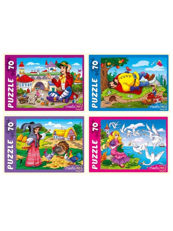 ПАЗЛЫ 70 элементов. ЛЮБИМЫЕ ЗАРУБЕЖНЫЕ СКАЗКИ (Арт. П70-5951) кратно 8