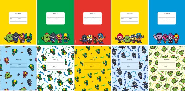 Тетрадь (Премьера Паблишинг) Brawl Stars. Тетрадь школьная, клетка, 12 л.