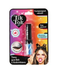 Тени для век с блестками, синие TIK TOK GIRL в кор.48*12шт