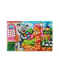 МОЗАИКА ИЗ ПУГОВИЦ. Формат А4. МИШКИ (Арт. М-7332)