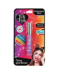 Тушь для волос, светящаяся в темноте, фиолетовая TIK TOK GIRL в кор.6*24шт