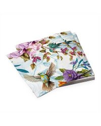 Салфетки бумажные трехслойные Птицы и цветы 33*33 см, 20 шт