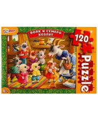 Волк и семеро козлят. Пазлы классические в коробке. Пазл 120 деталей. Умные игры в кор.64шт