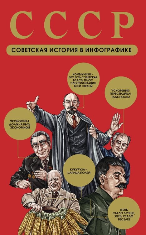 Обложка книги «СССР. Советская история в инфографике», ISBN 9785171917777